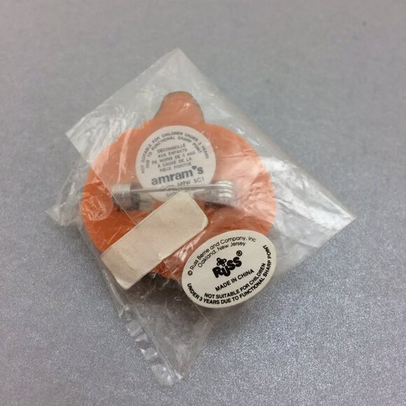 Vintage Amram RUSS Halloween Pumpkin Brooch Pin Original Packaging - Picture 6 of 9